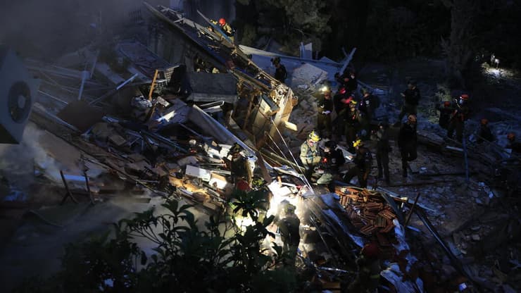 זירת הפגיעה בחיפה