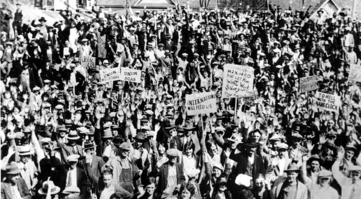 הפגנות בזמן השפל הכלכלי הגדול