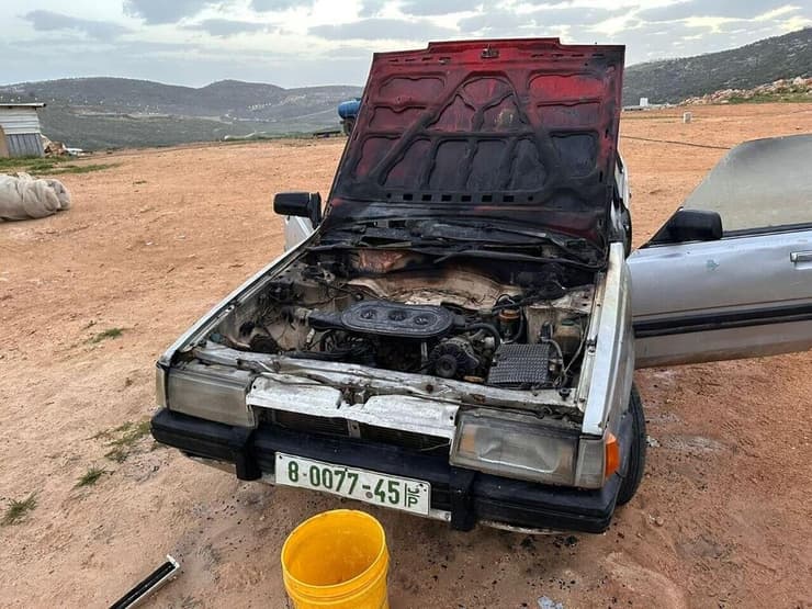מתנחלים הציתו רכבים וגרמו לנזק רב לתושבים בכפר אל-לובן א-שרקיה דרומית לשכם
