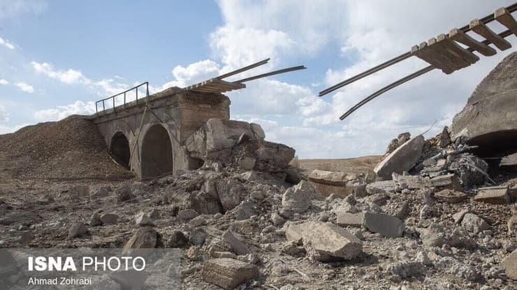 בישראל אין תמימות דעים. גשר שהותקף באיראן במהלך המבצע האחרון גשר הרכבת שהותקף, היום
