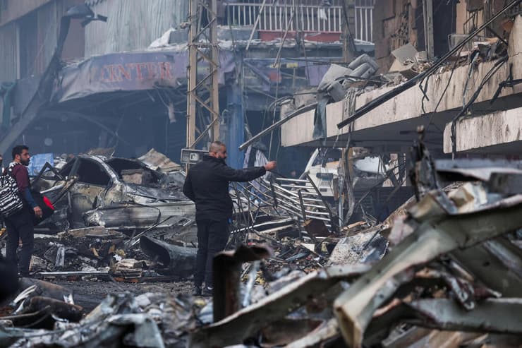 הרס רב כתוצאה מתקיפות בביירות