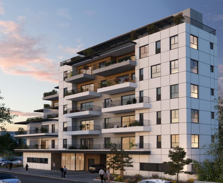 הדמיית מיזם תמ"א 38 במרכז הרצליה