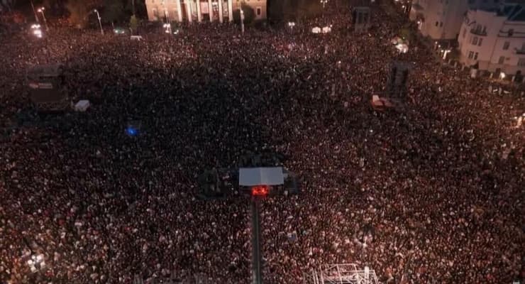 המפגינים נגד אורבן, מהרחפן