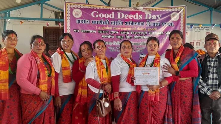 עושים טוב בנפאל ב״יום מעשים טובים״ העולמי (קרדיט: באדיבות עמותת ״רוח טובה״ מקבוצת אריסון) עושים טוב בנפאל ב״יום מעשים טובים״ העולמי