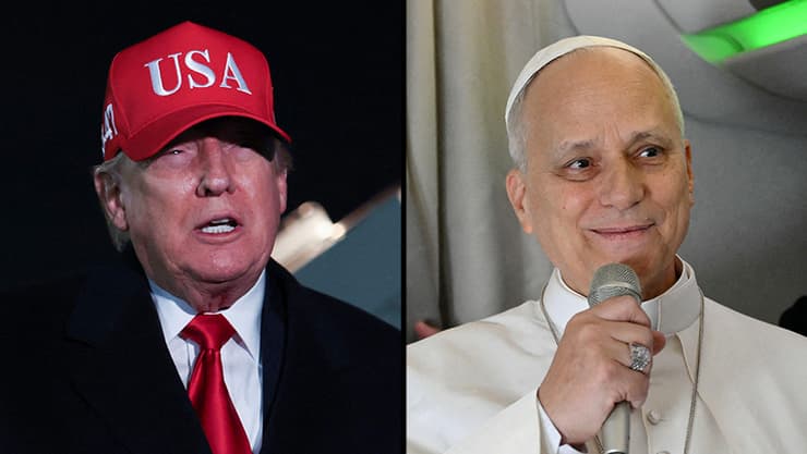 האפיפיור ליאו ה-14 דונלד טראמפ