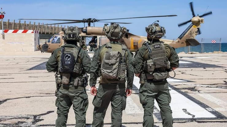 קליטת הלוחמים הפצועים במנחת של רמב"ם (צילום: באדיבות ביה"ח רמב"ם ) פנוי לוחמי צה"ל שנפצעו בלבנון לביה"ח רמב"ם