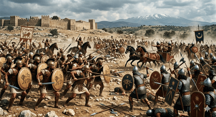 הדמיה של עימות בין ממלכת ישראל וממלכת ארם דמשק