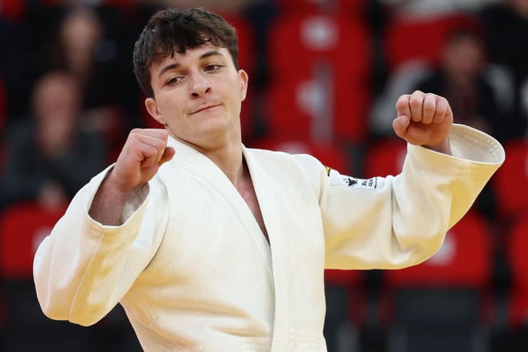 אשפיז בגראנד סלאם בטביליסי (צילום: Giorgi ARJEVANIDZE / AFP) יצחק אשפיז בטורניר בטיביליסי