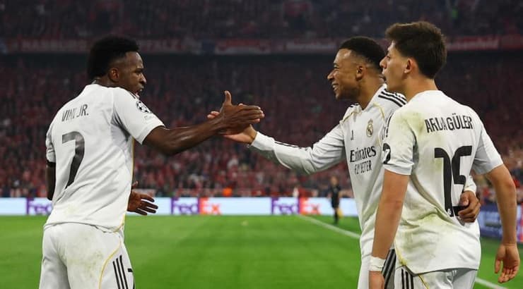 קיליאן אמבפה, ויניסיוס וארדה גולר בשמיים (רויטרס) קיליאן אמבפה, ויניסיוס וארדה גולר בשמיים