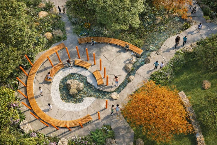 "הגן הכתום" במגדל העמק לזכרם של בני משפחת ביבס