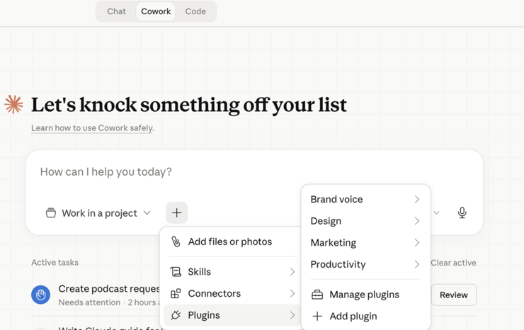Plugins בקלוד קו-וורק