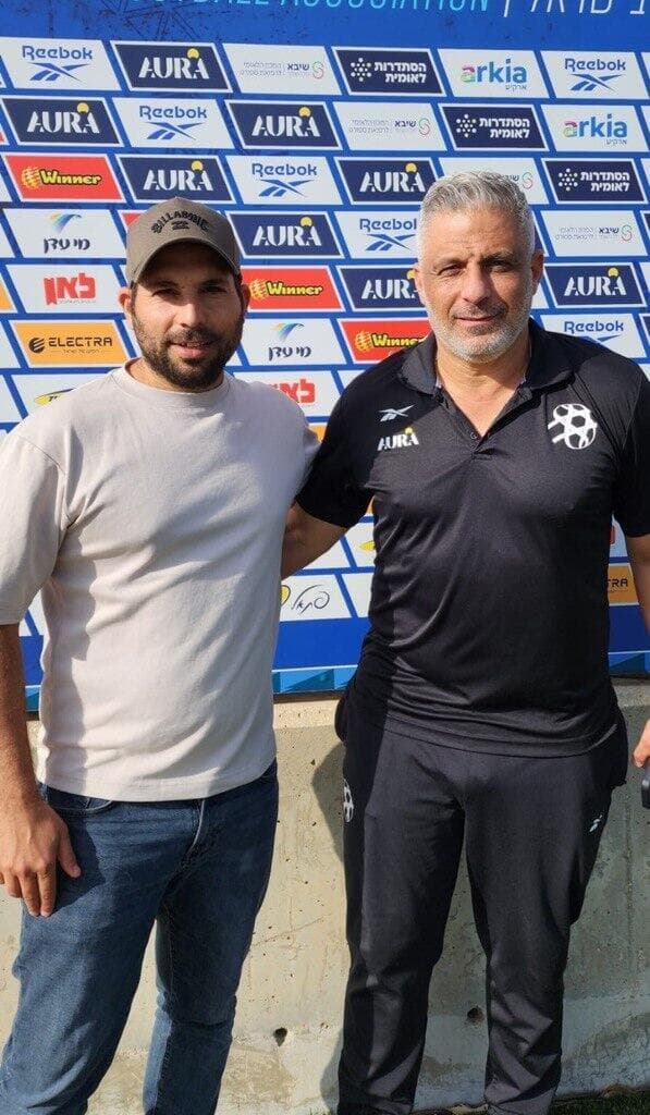 אופיר חיים ומנכ"ל הליגה גון צורי