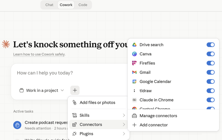 Connectors בקלוד קו-וורק