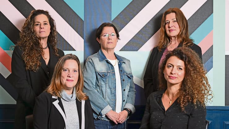 "צריכות להרגיש שהמדינה עובדת בשבילנו". מימין: בן נון, ברביבאי שחם, אש, שרביט ברוך ולנקרי