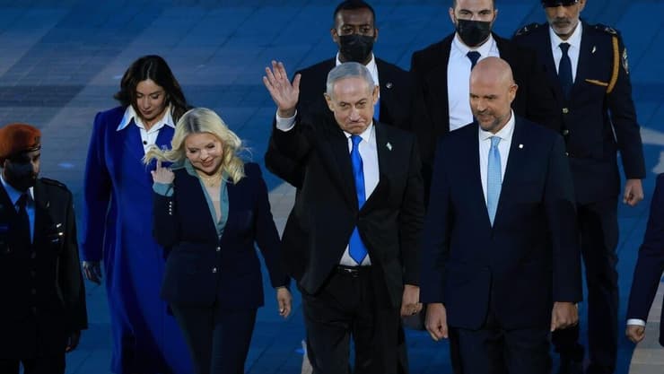 בנימין ושרה נתניהו, מירי רגב ואמיר אוחנה בטקס הדלקת המשואות | יום העצמאות ה-78 למדינת ישראל