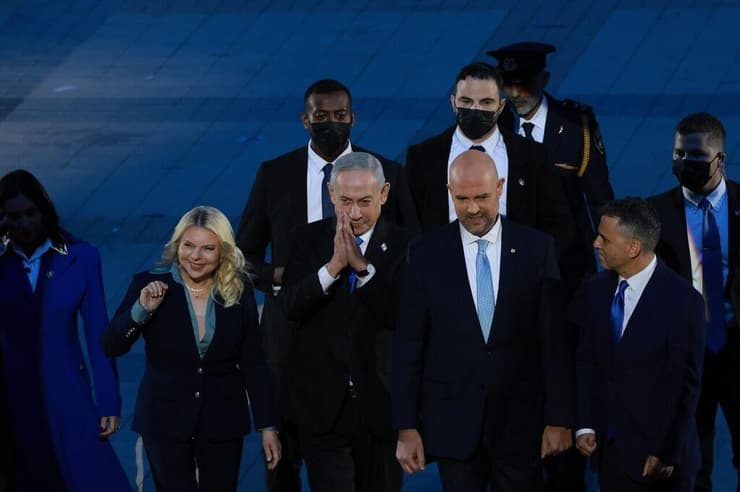 בנימין ושרה נתניהו, מירי רגב ואמיר אוחנה בטקס הדלקת המשואות | יום העצמאות ה-78 למדינת ישראל
