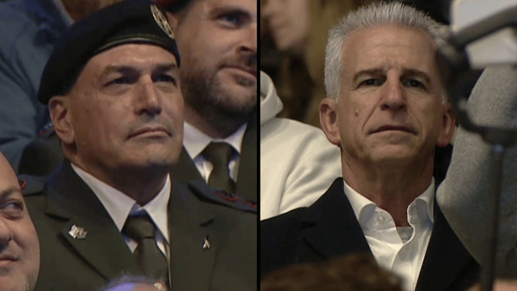 ברנע וזמיר (צילום: לע"מ) ראש המוסד דדי ברנע הרמטכ"ל אייל זמיר בטקס המשואות