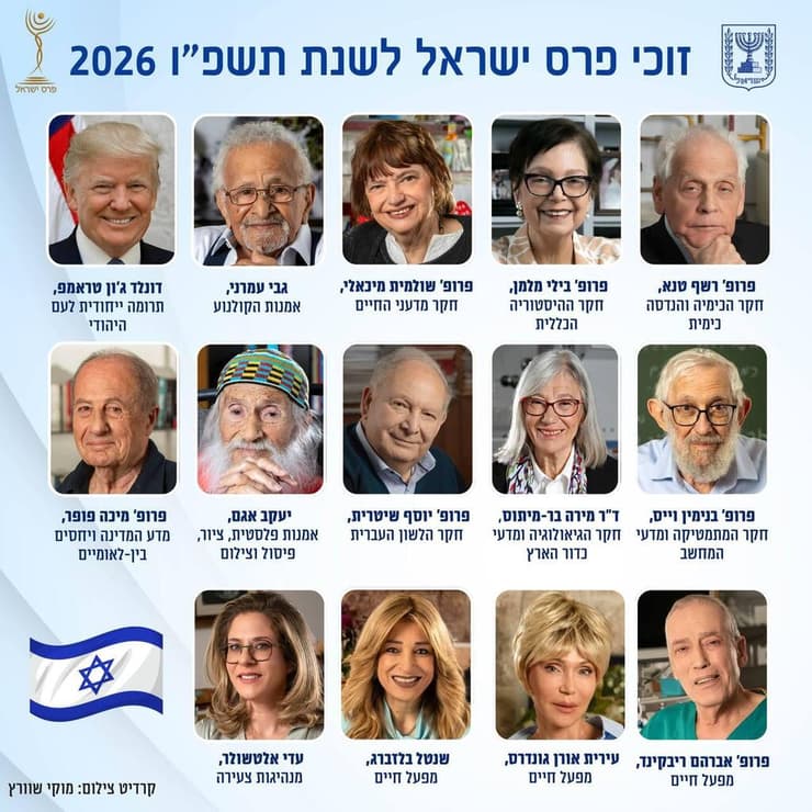 זוכי פרס ישראל לשנת תשפ"ו