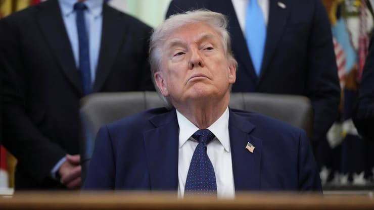 נשיא ארה"ב דונלד טראמפ הצהרה