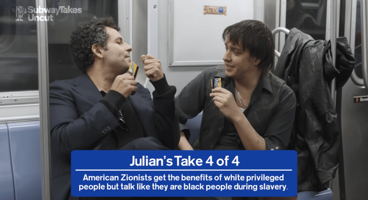 ג'וליאן קזבלנקס וכארים רחמה בתוכנית subway takes