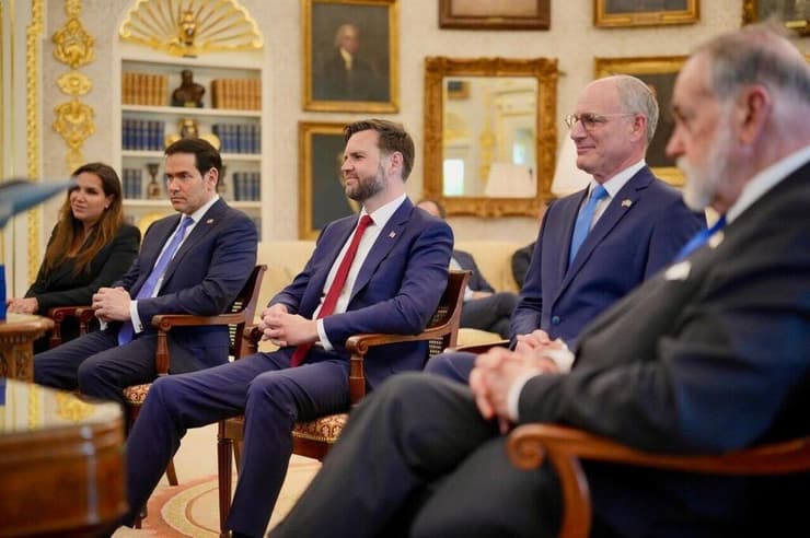 צילום: ג'ון האמבקר, שגרירות ישראל המפגש בחדר הסגלגל