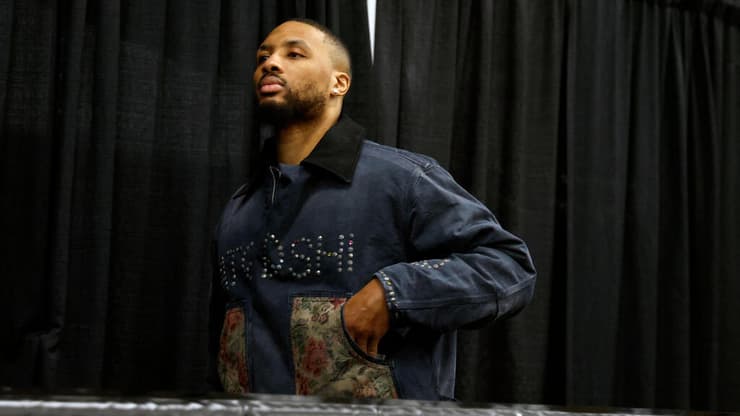 דמיאן לילארד במהלך משחק מספר 2 מול סן אנטוניו