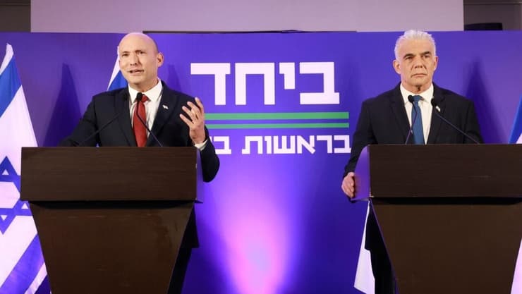 צילום: דנה קופל מסע"ת משותפת של יאיר לפיד ונפתלי בנט