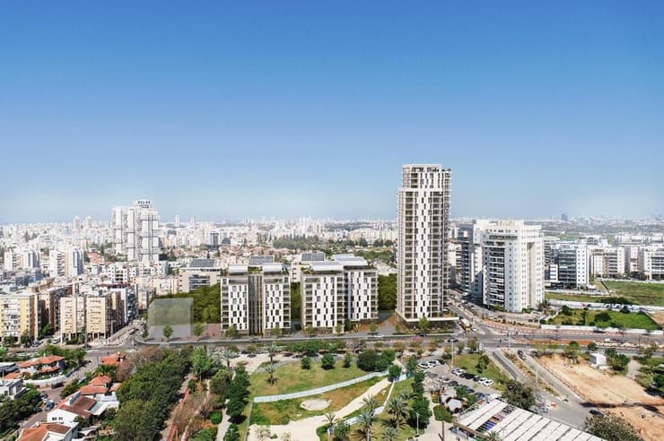 הדמייה של מיזם פינוי בינוי בשכונת רביבים בראשון לציון 