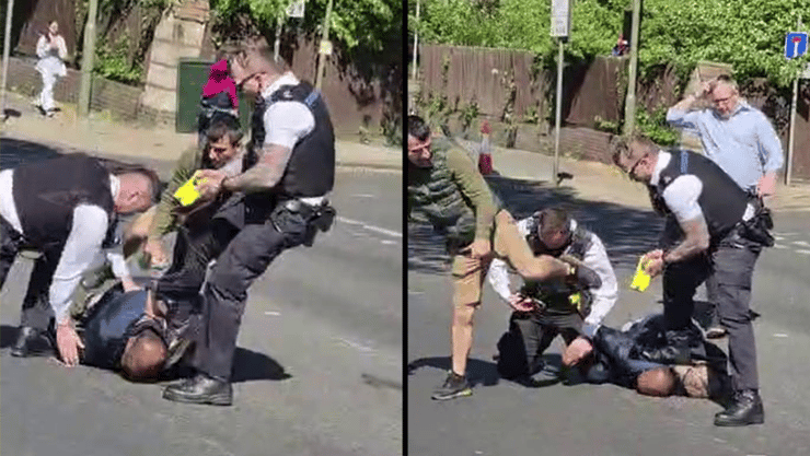 תיעוד: רגעי הנטרול והמעצר של המחבל שדקר שני יהודים מחוץ לבית כנסת בלונדון