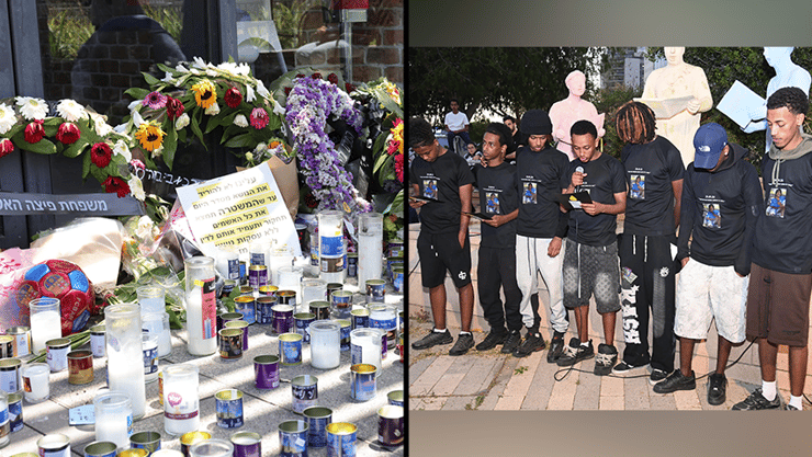 עצרת מחאה בבאר שבע כנגד האלימות והדלקת נר לזכרם של דסטאו צ'יקול וימנו זלקה