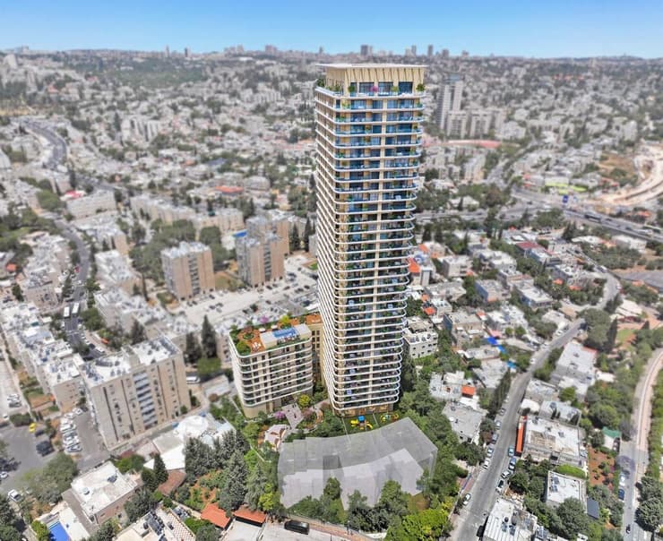 הדמיית מתחם פינוי בינוי בירושלים ברחוב ברל לוקר