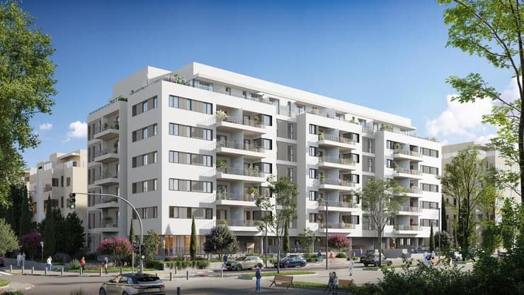 הדמיית מיזם תמ"א 2\38 בתל אביב בשכונת יד אליהו