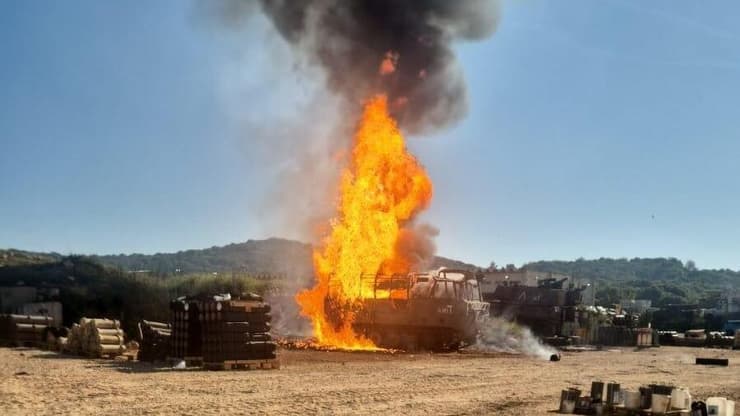 פגיעה ישירה ברכב צה"לי