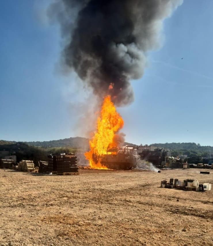 פגיעה ישירה ברכב צה"לי