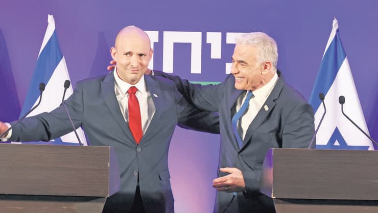בנט ולפיד. ילדיהם לא זוכים לאבטחה (צילום: דנה קופל) נפתלי בנט ויאיר לפיד