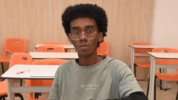 "לפני שנה זה נראה חלום רחוק". אלירז דסטה (צילום: הרצל יוסף ) אלירז דסטה, תלמיד משדרות
