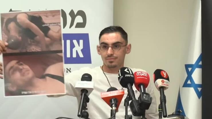 רום ברסלבסקי במסיבת עיתונאים של מועצת אוקטובר בכנסת לקראת פתיחת המושב האחרון של הכנסת ה-25