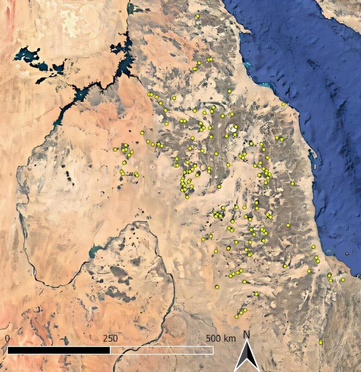 מיפוי מאות מתחמי קבורה במזרח סודן (צילום: Google Earth) מיפוי מאות מתחמי קבורה במזרח סודן