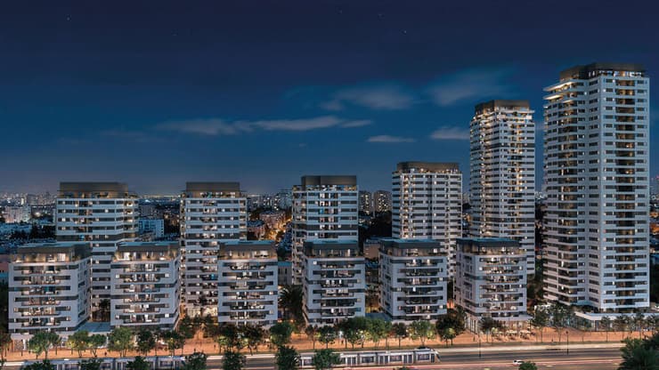 "פרויקטים שמעצבים עיר מחדש". הדמיית מיזם פינוי בינוי של קבוצת אלמוג בתל אביב-יפו (הדמיה: viewpoint) "פרויקטים שמעצבים עיר מחדש". הדמיית מיזם פינוי בינוי של קבוצת אלמוג בתל אביב-יפו