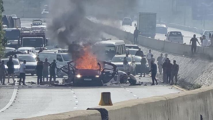 תקיפת רכב בכפר ג'יה דרומית לביירות