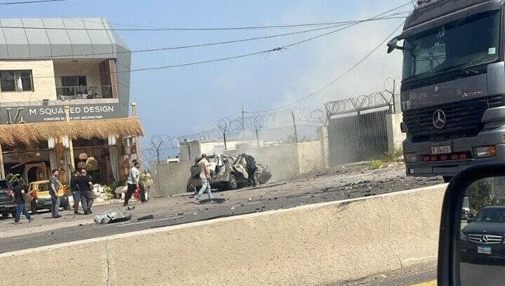 תקיפת כטב"מ על רכב בכפר ג'יה דרומית לביירות
