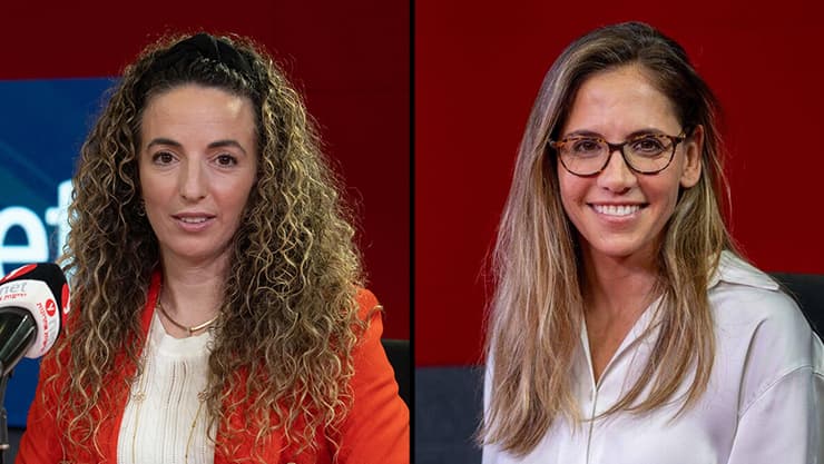 טרנר וסילמן. "מה עובר עלייך?" (צילום: טל שחר, עוז מועלם) קרן טרנר עידית סילמן