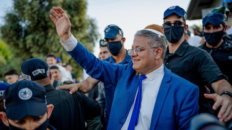 לא יוכל להצטלם עם שוטרים. בן גביר (צילום: Erik Marmor/Getty Images) מצעד הדגלים המסורתי לקראת יום ירושלים