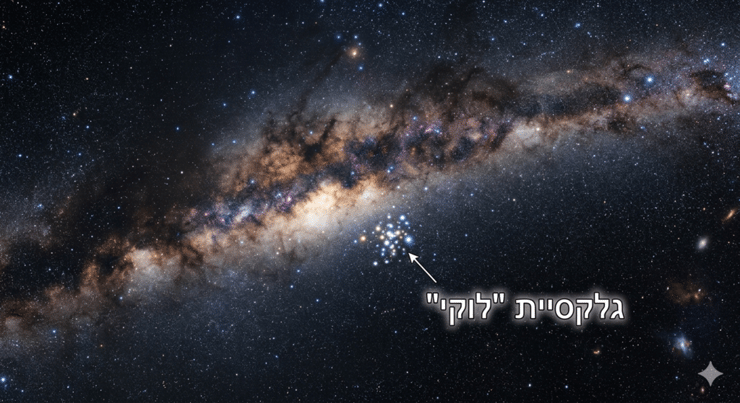 מיקום 20 הכוכבים שזוהו, אשר שויכו לגלקסיית "לוקי" שהתמזגה אל גלקסיית שביל החלב (הדמיה: נוצר באמצעות Gemini) מיקום 20 הכוכבים שזוהו, אשר שויכו לגלקסיית "לוקי" שהתמזגה אל גלקסיית שביל החלב