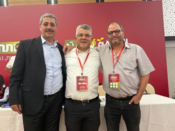 מימין לשמאל: עופר כסיף, יוסף ג'בארין, וג'עפר פרח יוסף ג'בארין, ג'עפר פרח ועופר כסיף