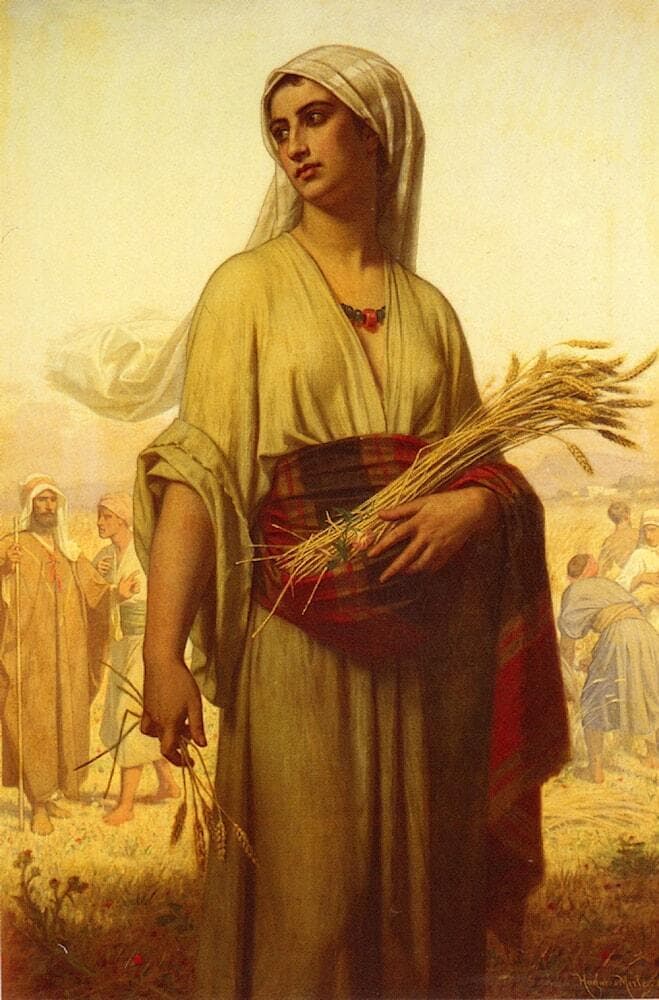 רות המואבייה (איור: Hugues Merle/Wikimedia Commons) רות המואבייה