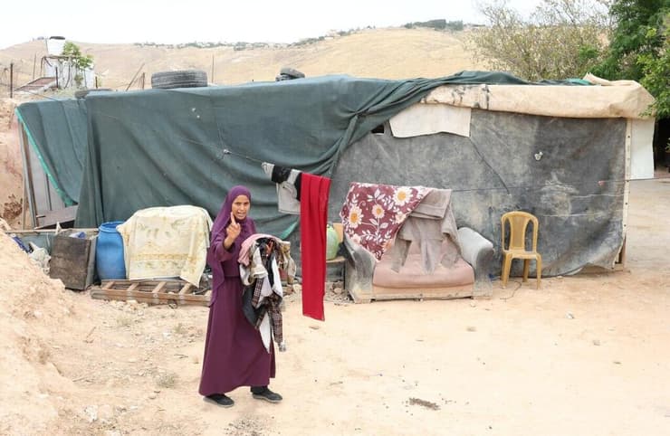 צילום: שאול גולן פינוי מאחז חאן אל אחמר