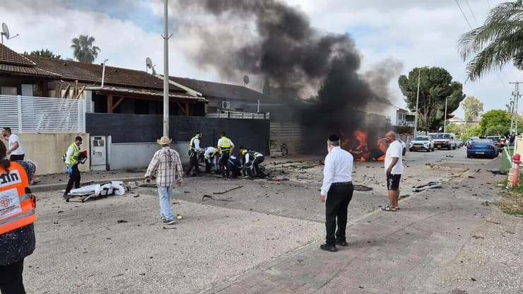 זירת פיצוץ הרכב פיצוץ רכב באזור עפולה