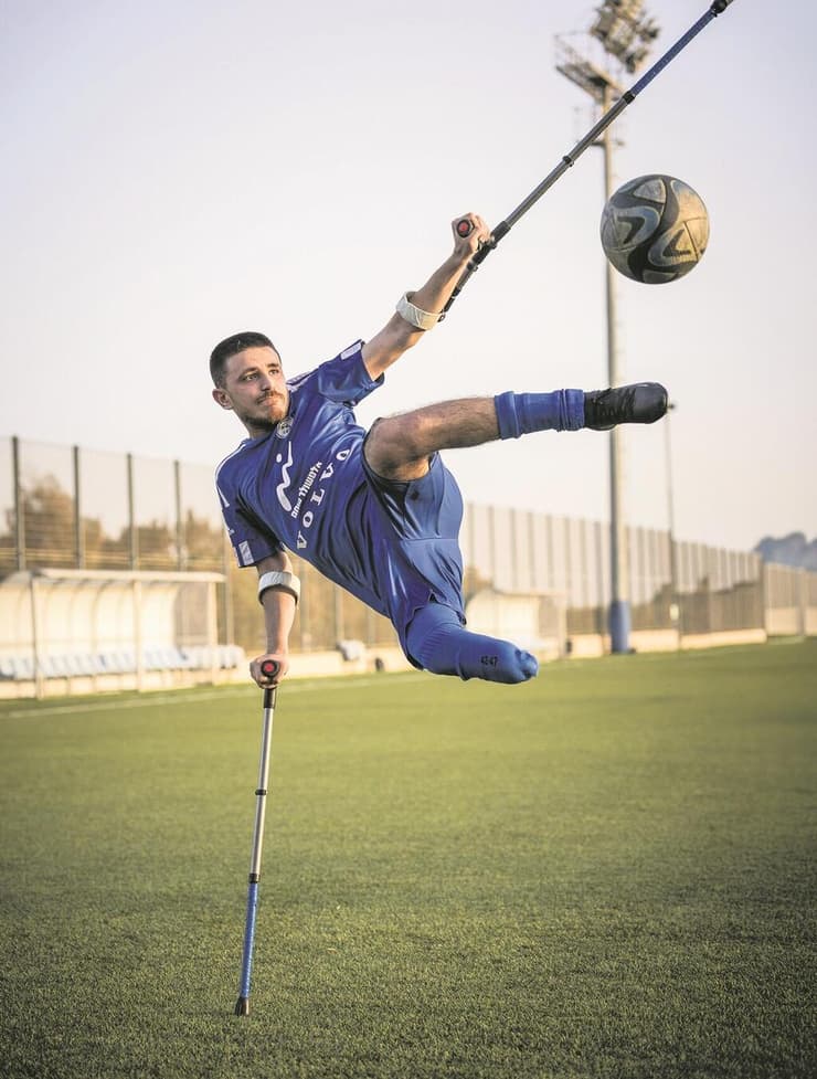 נבחרת ישראל בכדורגל לקטועי גפיים (צילום: עוז מועלם) נבחרת ישראל בכדורגל לקטועי גפיים
