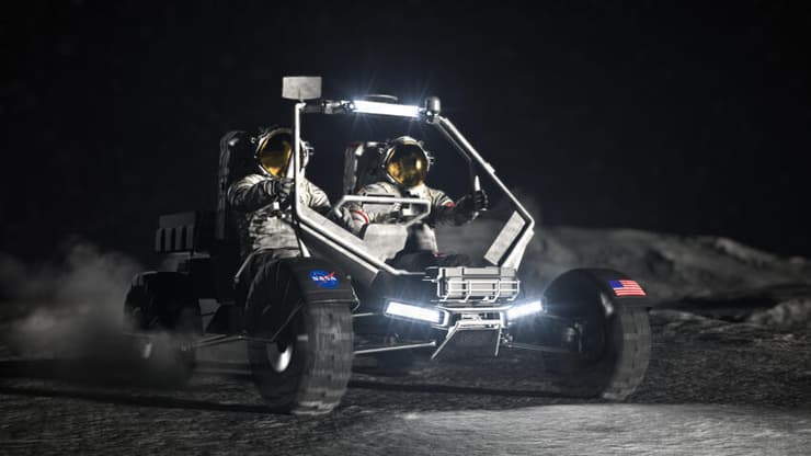 רכב על הירח (הדמיה: NASA) רכב על הירח